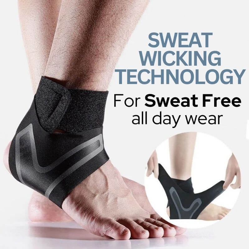 Ultra Thin Ankle Compression Sleeve uses sweat wicking technology to enable a comfortable and sweat-free wear.
