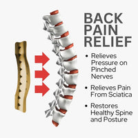 Thumbnail for Lumbosacral steel supports are shaped to follow the human spine and intervertebral disc structure, and help to relief pressure from pinched nerves.