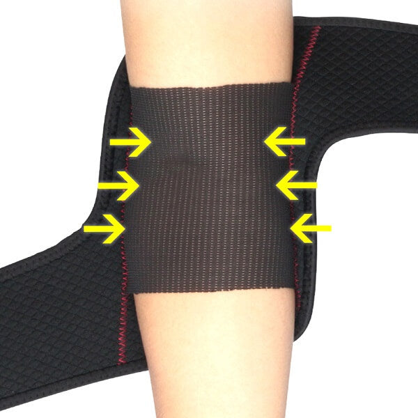 ElbowFX includes an inner layer mesh that provide additional compression.