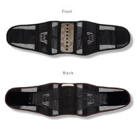 Thumbnail for Image of the front and rear of the LumbarStretch back brace.