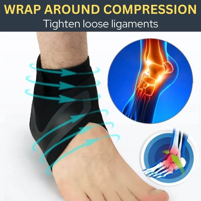 Ultra Thin Ankle Compression Sleeve tight wrap around compression helps tighten loose ligaments.