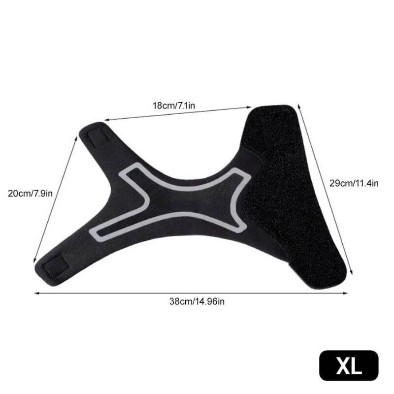 Dimensions of Ultra Thin Ankle Compression Sleeve in XL size.