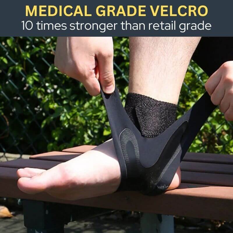 Ultra Thin Ankle Compression Sleeve uses medical grade Velcro for strong securing.