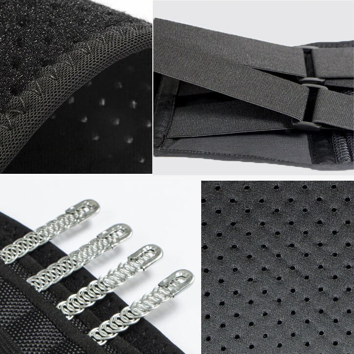 LumbarMax includes ten metal support springs and made from breathable cooling mesh material.