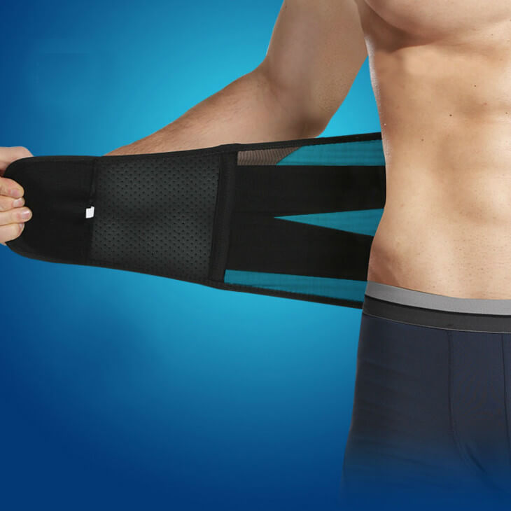 LumbarMax back brace uses stretchy and breathable material.