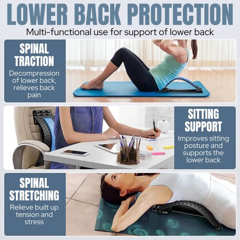 SpineCracker provides spinal traction, lower back support and relieve built up tensions.