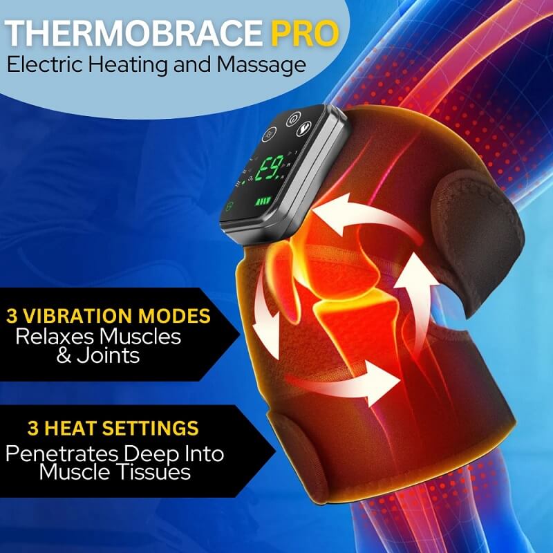 Thermobrace Pro has three preset heat settings and three vibration modes.