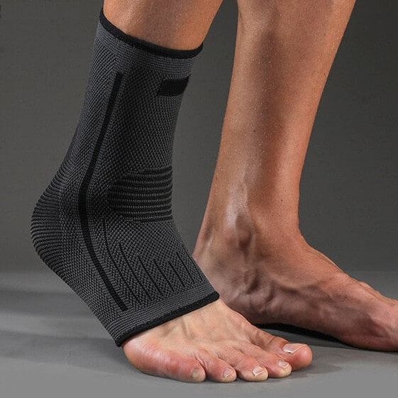 Image of OrthoRelieve's ankle compression sleeve in black color.