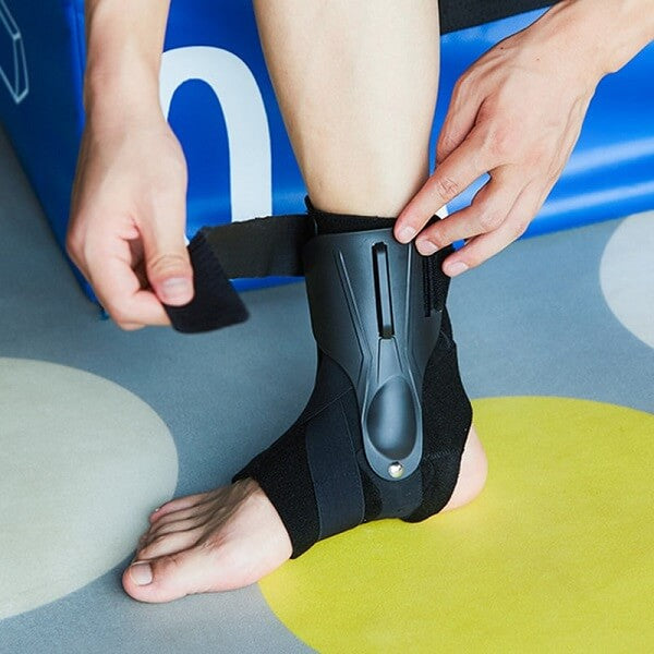 The Ankle Protector can be easily secured with straps.