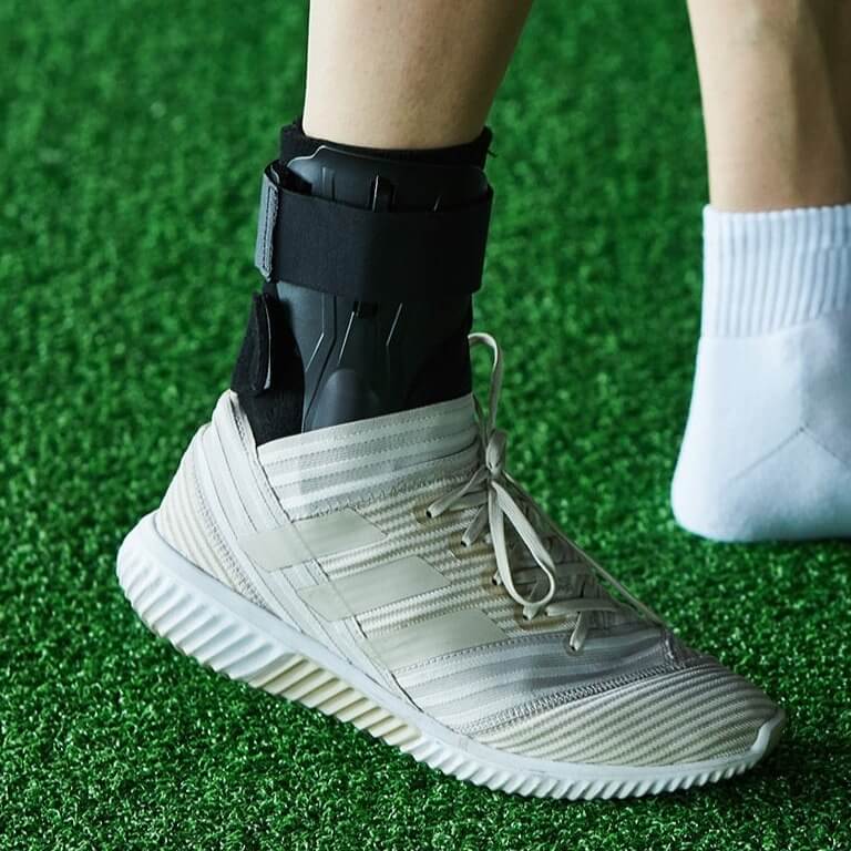 Image of Ankle Protector being worn in shoes.