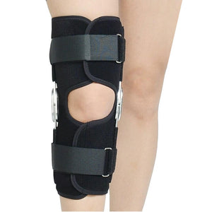 KneeAssist protects from knee injuries with the use of double aluminum hinged support splints and can be worn by both men and women.