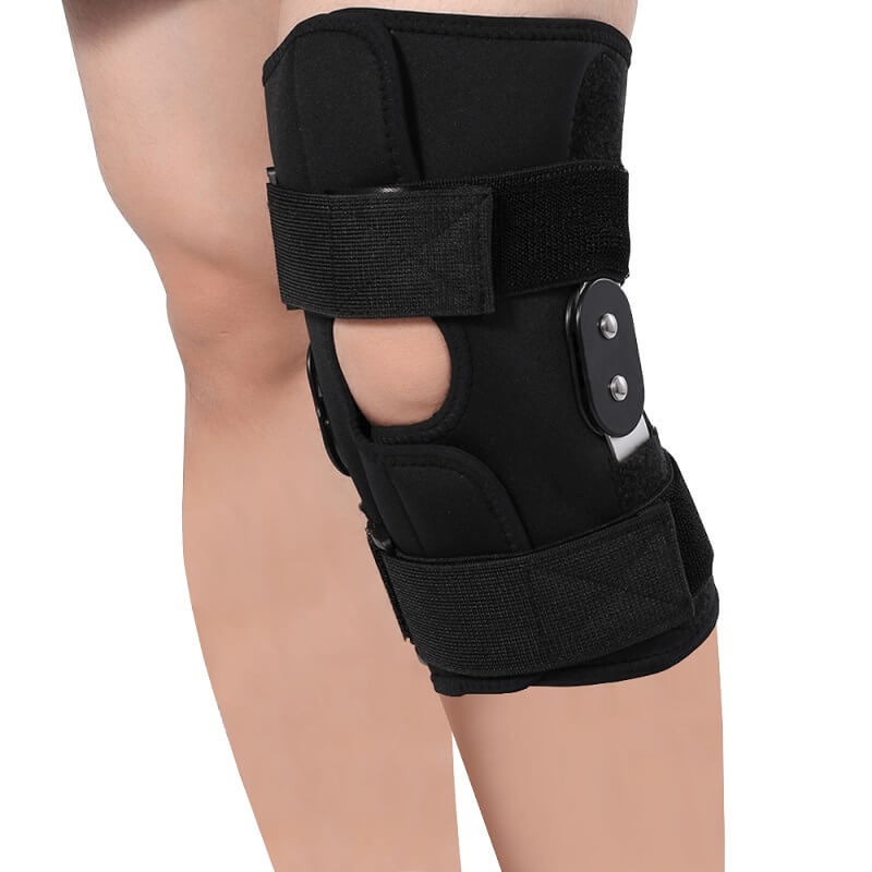 KneeAssist is a knee brace with a removable metal hinge for additional support and stability for those with weak knees.