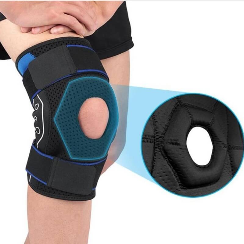 KneeMate includes a soft patella cushion to support and protect the knee cap.