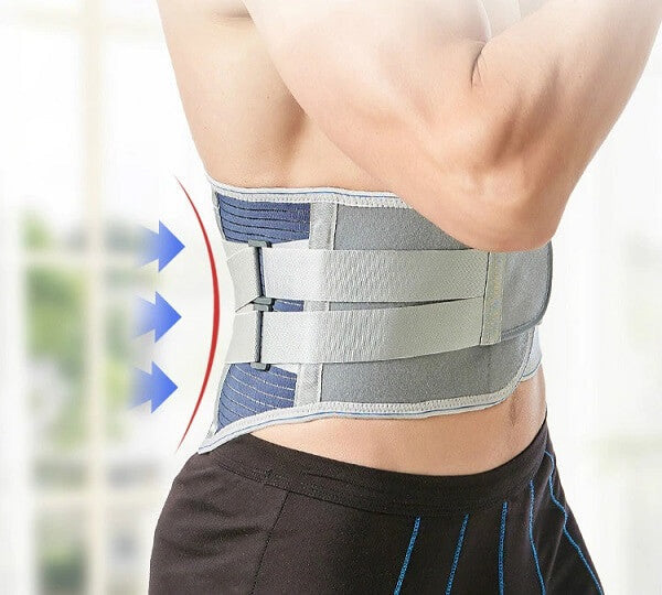 Cross hatch tension pull straps help to provide strong support for the lower back and spine.