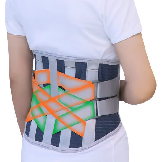 LumbarForce uses a uniquely designed cross hatch configuration for better support and stability of the lower back.