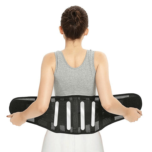 LumbarLite has 4 metal strips inserted in 4 slots along the lower back to give optimum support.