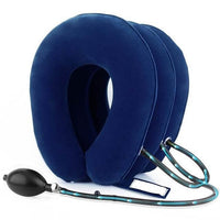 Thumbnail for Close-up of blue NeckMate™ neck traction pillow
