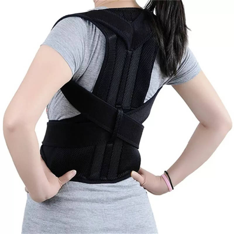 Image of a woman wearing the posture corrector.