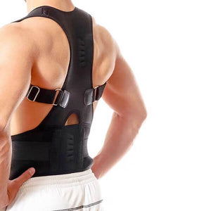 Magnets located in the thoracic and lumbar area help improve blood circulation and promote healing and pain relief.